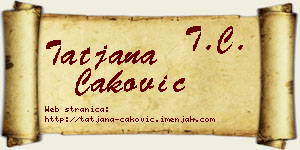 Tatjana Caković vizit kartica